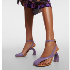 Ankle Strap Curved Heel Sandals