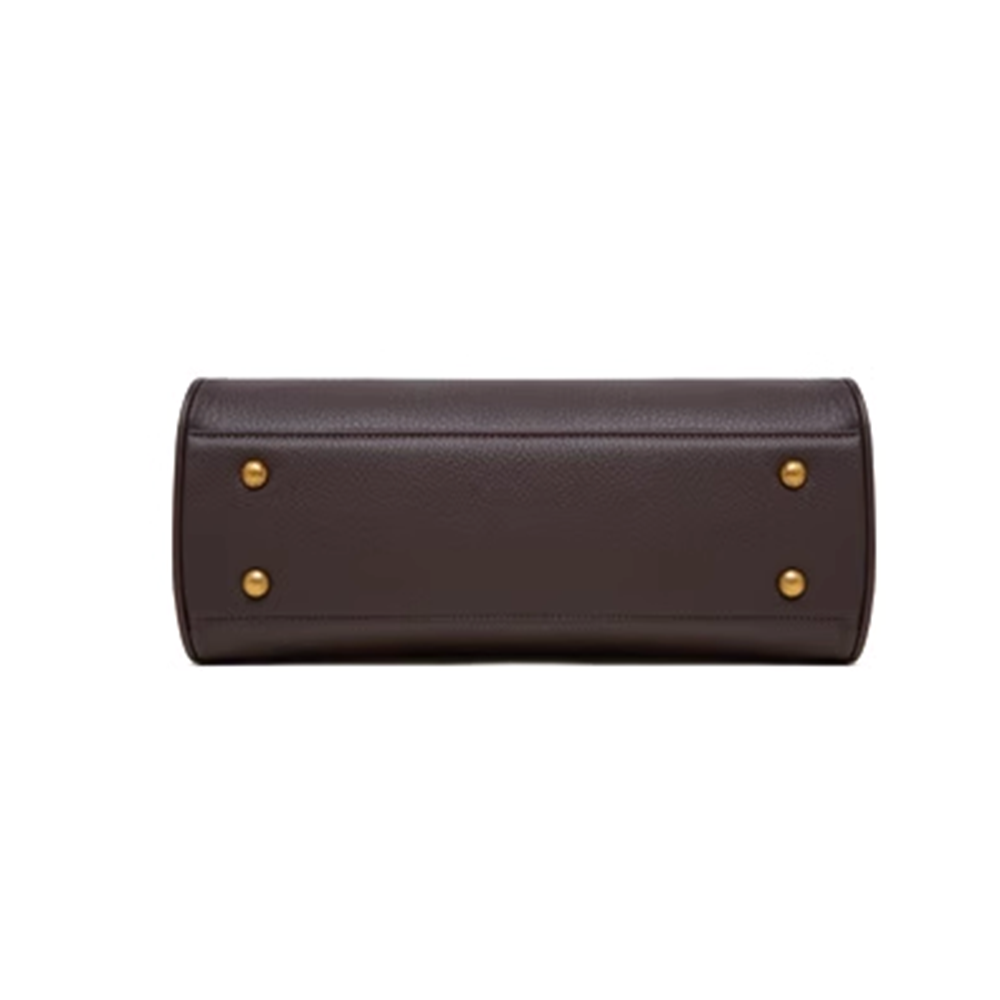 Metal Lock Buckled Tote Bag