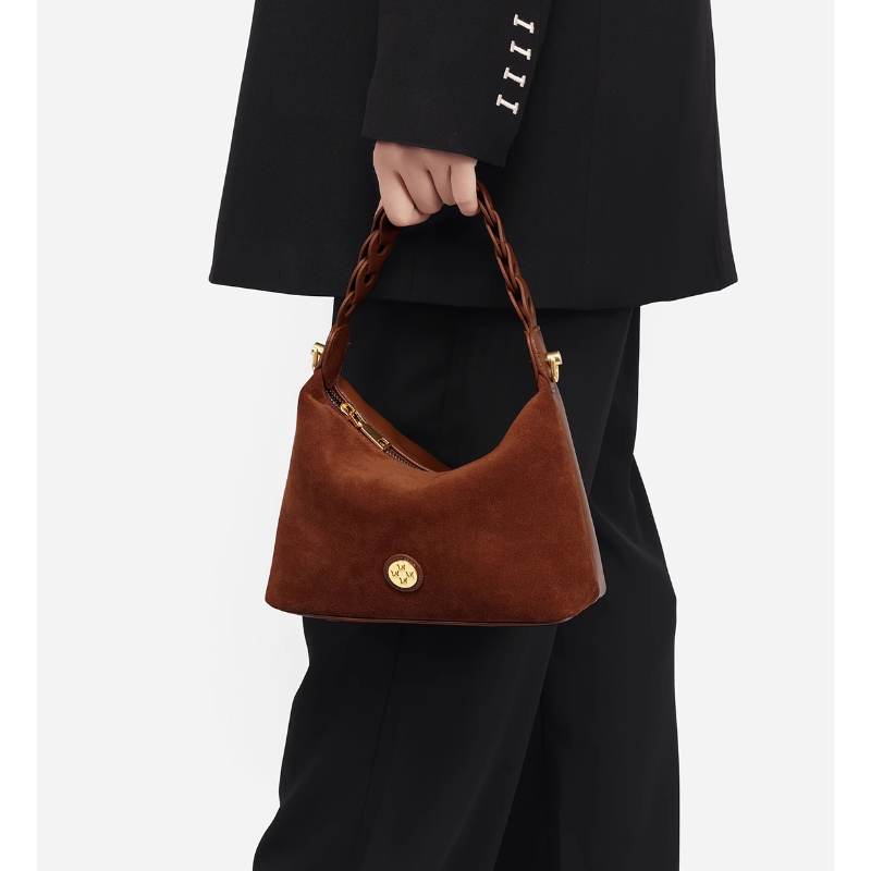 Suede And Leather Tote Bag