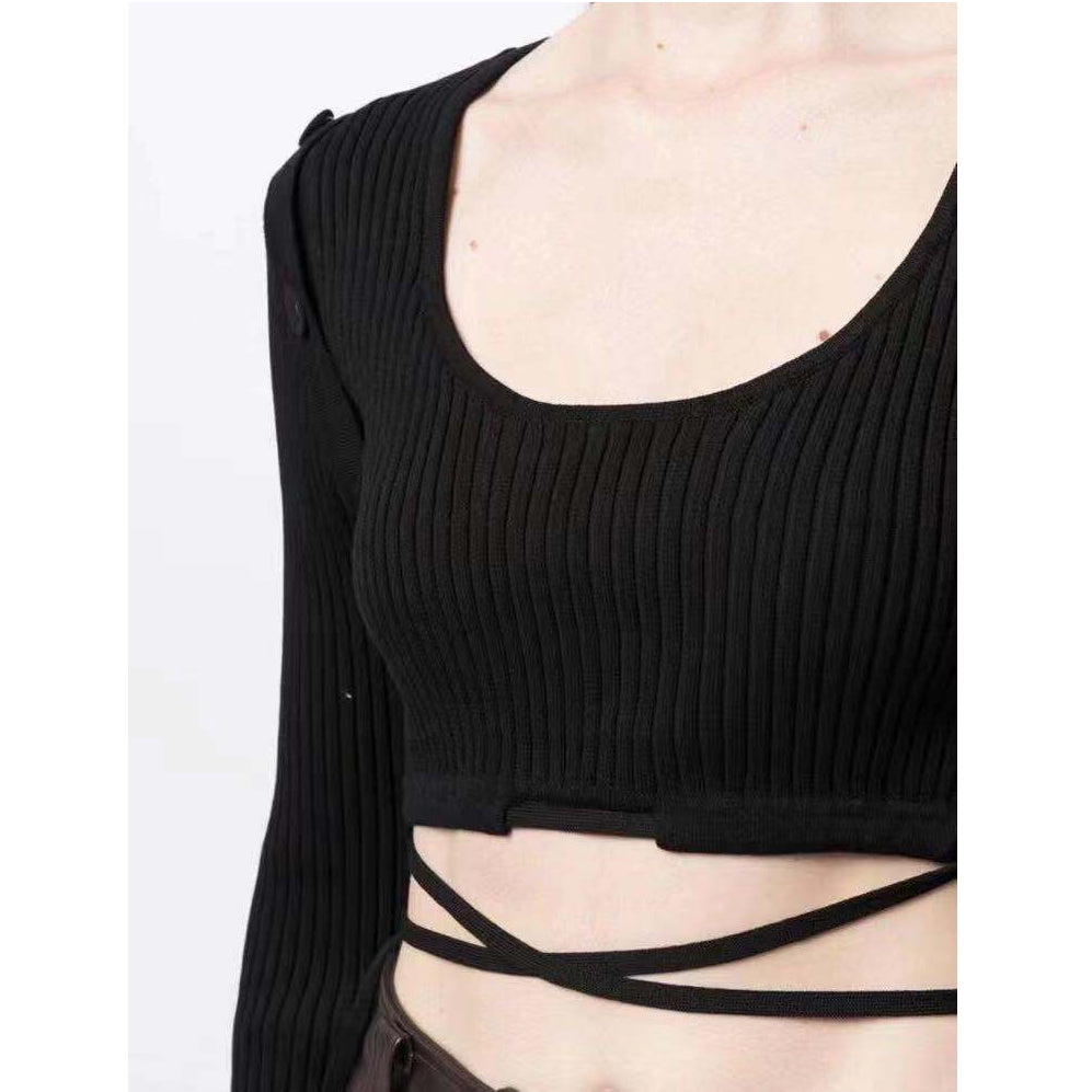 Off-Shoulder Knitwear Sweater