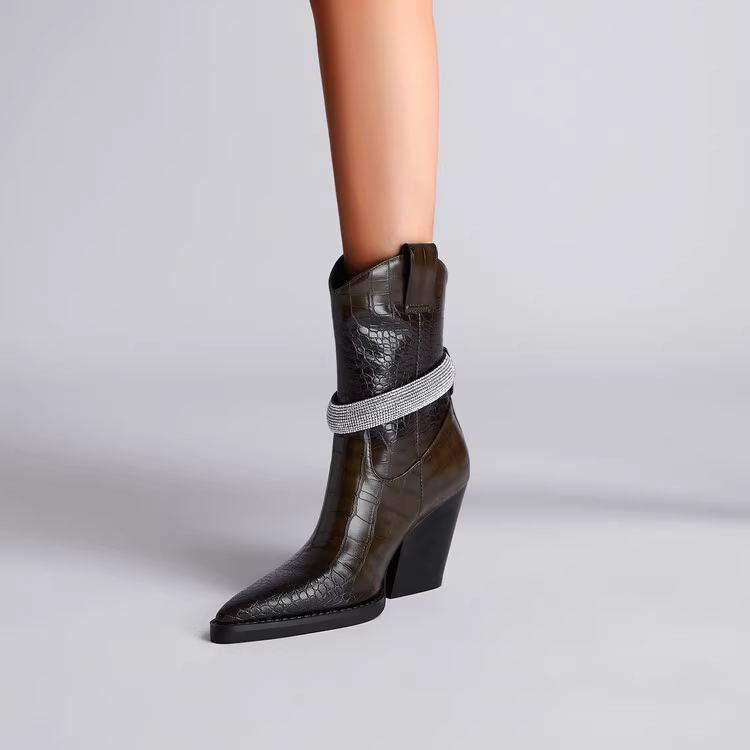 Diamante Ankle Boots