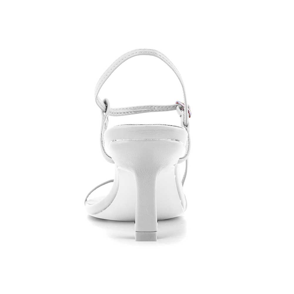 Strappy Leather Mid Heel Floss Sandals