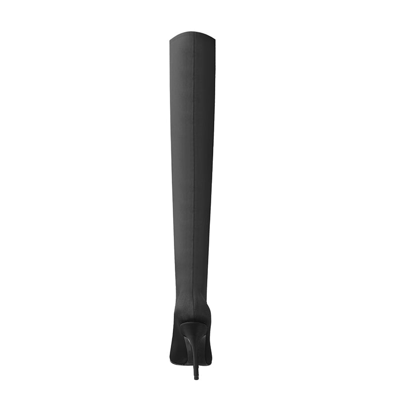 Super Pointed Toe Basic Over The Knee Sock Boots