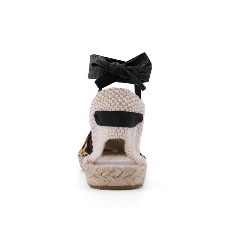 Lace Up Flat Sandals