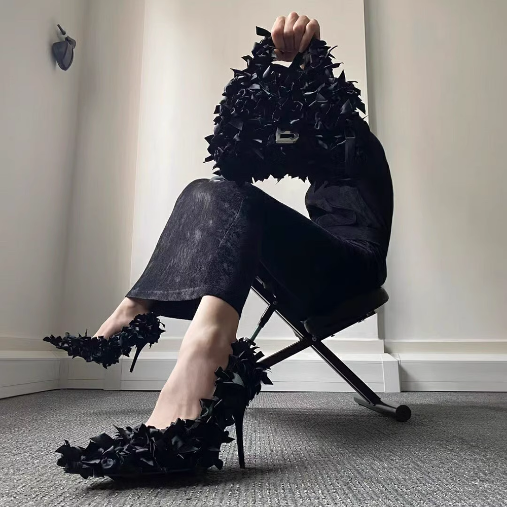 Bow Embellished High Heel Pumps
