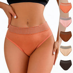 5Pcs/Set Mid Waist Seamless Women's Panties