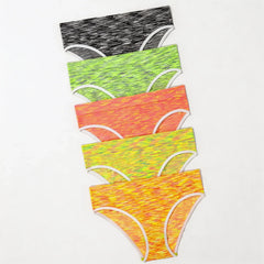5pcs/Pack Mid Waist Seamless Breathable Comfortable Lady Briefs Lingerie