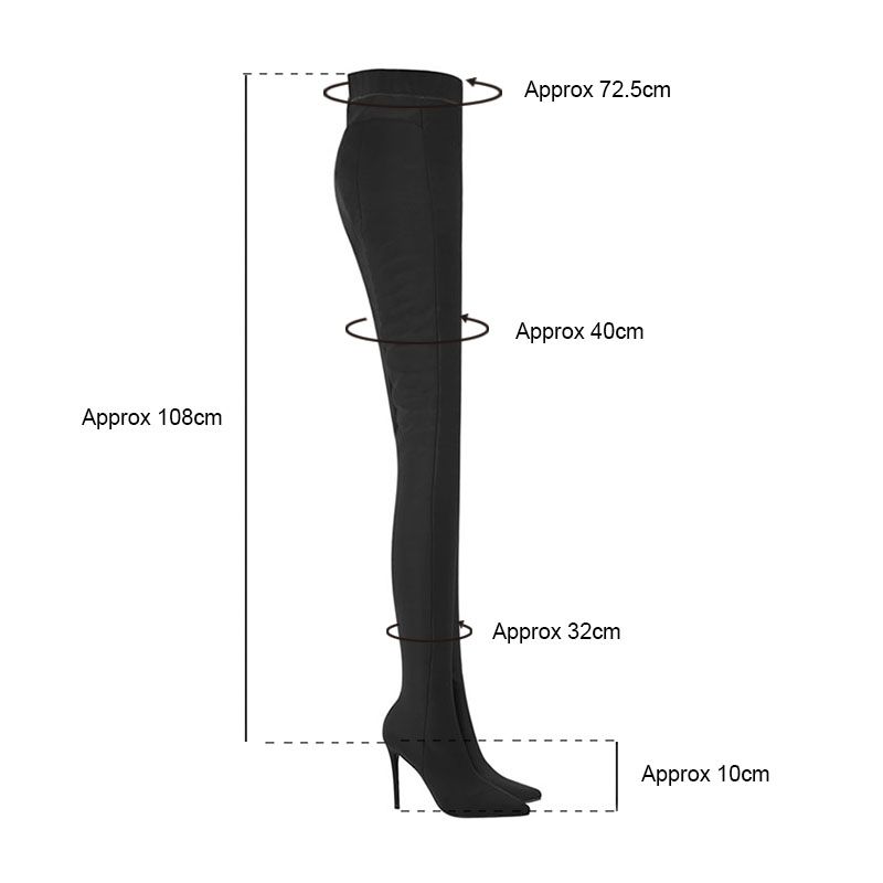 Pointed Toe High Heel Boots