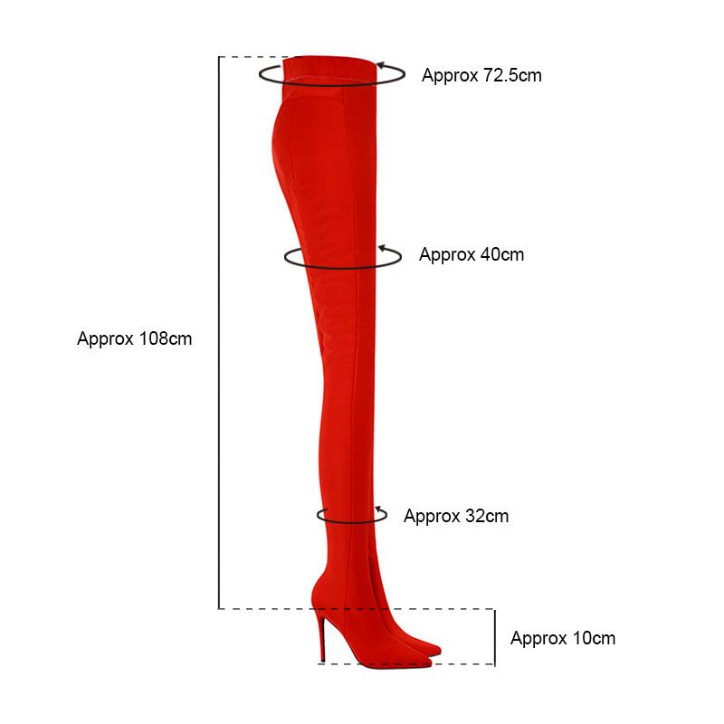 Pointed Toe High Heel Boots