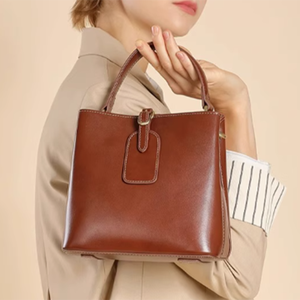 Buckled Bucket Bag
