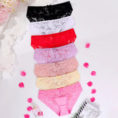 7pcs/Set Women's Floral Lace Panties