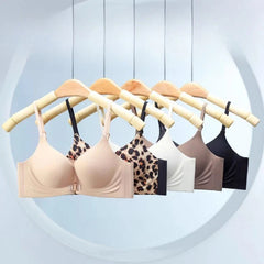 Bestselling Leopard Print Front Closure Seamless Wirefree Bra