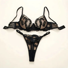 Black Feathers Comfortable Underwear