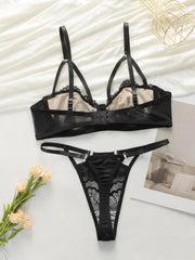 Elegant Black Lace Underwire Bra