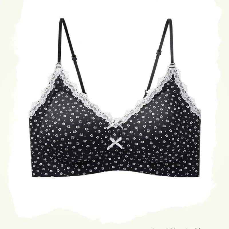 French Flower Vest Style Ladies Bra