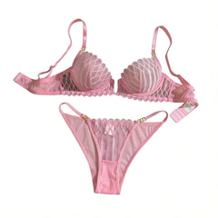 French Style Sexy Embroidered Transparent Underwear