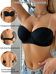 Half Cup Women Detachable Straps Bra
