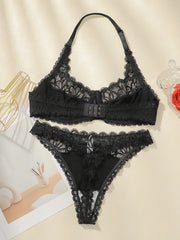 Halter Lace Underwire Bra
