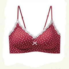 Hot Vest Shape French Floral Women Bra
