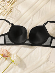 Love Heart Print Push Up Bra