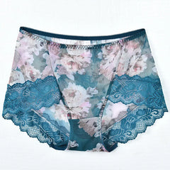 M-3XL Plus Size Printed Lace Panties
