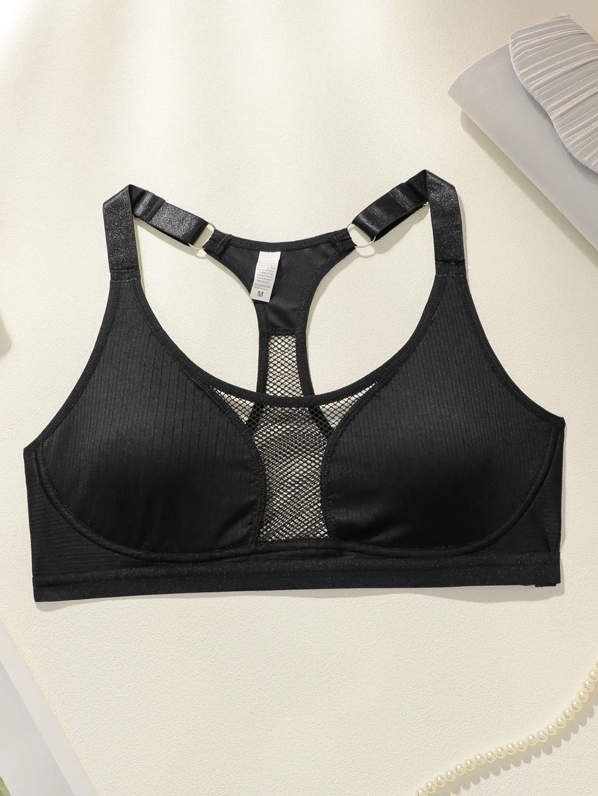 Mesh Fabric Vest-Style Bra