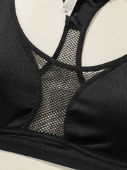 Mesh Fabric Vest-Style Bra