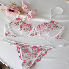 Arrivals Female Embroidered Lace Sheer Bra