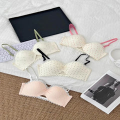 Women Sweet Lace Push Up Enhancing Wirefree Bra
