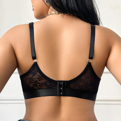 Plus Size 1XL-4XLBlack Comfortable Maternity Nursing Bra