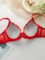 Red Lace Underwire Bra