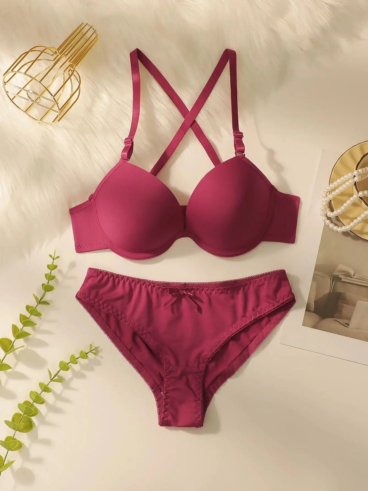 Red Push Up Bra