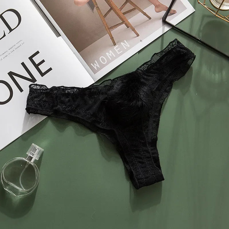 Removable Ball Bunny Girl Sexy Thong