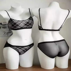 Set Reggiseno a Quadri Vintage Americano Da Donna