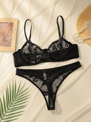Sexy Black Lace Underwire Bra
