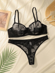Sexy Black Lace Underwire Bra