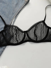 Sexy Black Mesh Bra