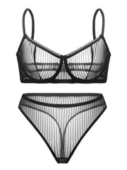 Sexy Black Mesh Bra