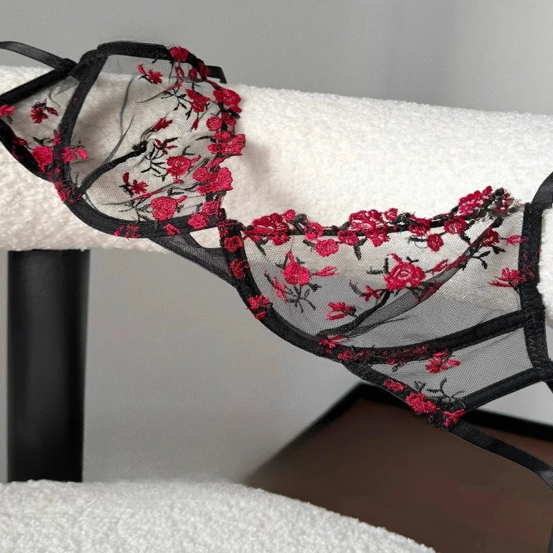 Sexy Lace Embroidered Bra