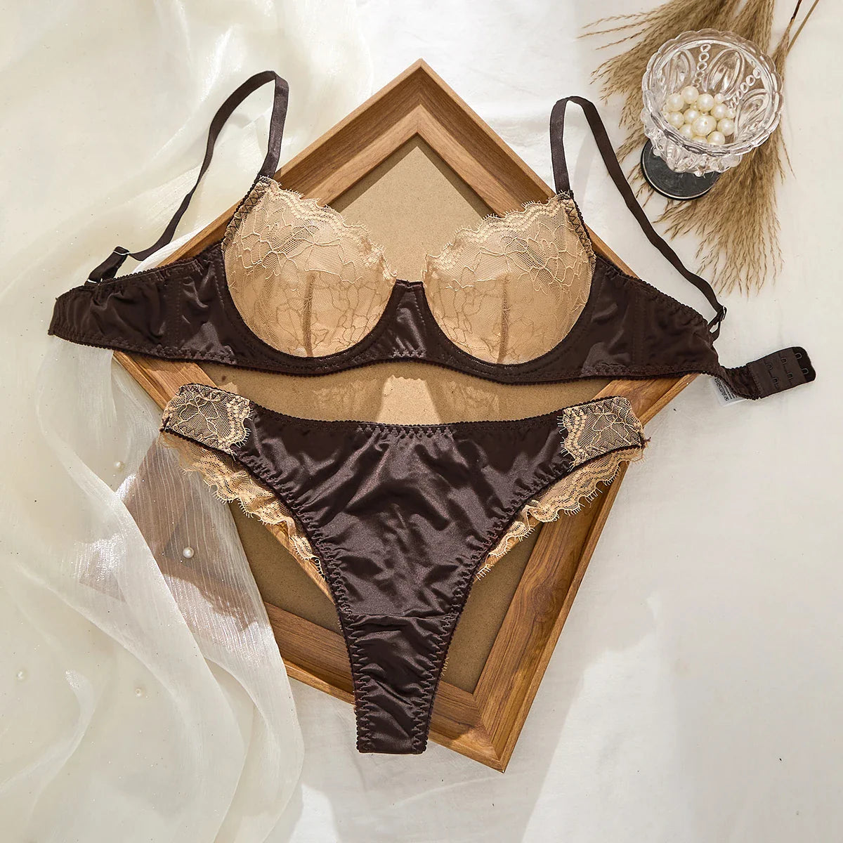 Sexy Lace Flowers Embroidery lingerie