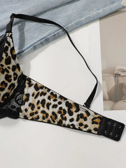 Sexy Leopard Print Lace Underwire Bra
