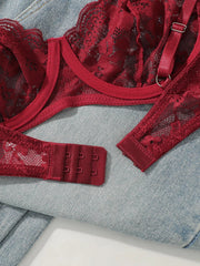 Sexy Red Lace Bra