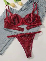 Sexy Red Lace Bra
