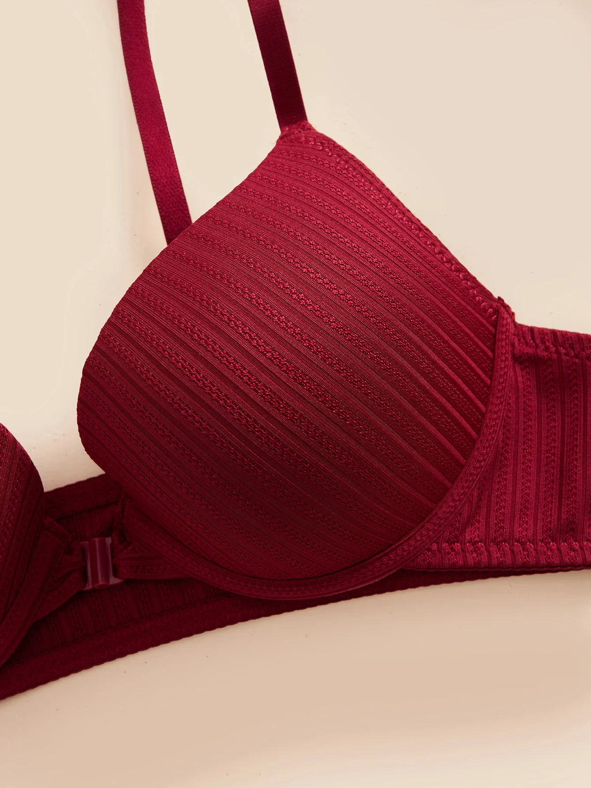 Solid Ribbed Women's Bra