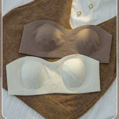Sujetador Invisible Sin Tirantes Mujer Push Up Sin Costuras Liso Sin Coser Confortable Soporte Ropa Interior Atractiva