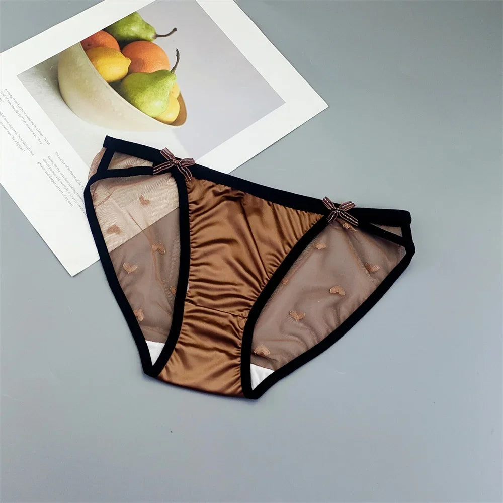 Transparent Buttocks Lace Sexy Satin Underwear