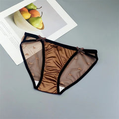 Transparent Buttocks Lace Sexy Satin Underwear