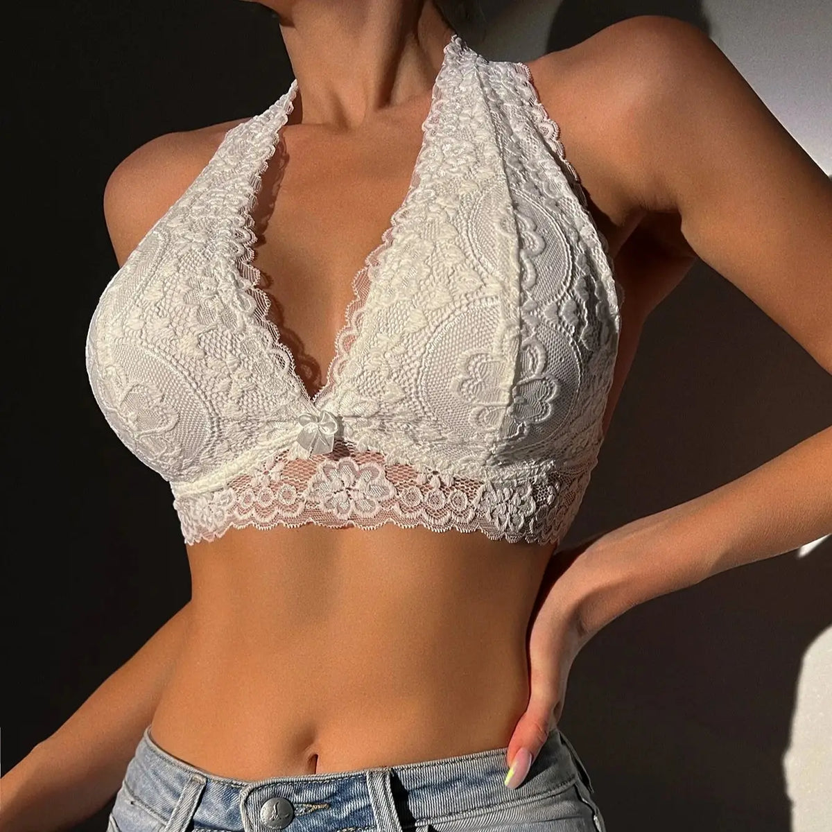 Viomisha Sexy Lace Halter Bra
