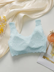 Wavy Scallop Lace Seamless Bra