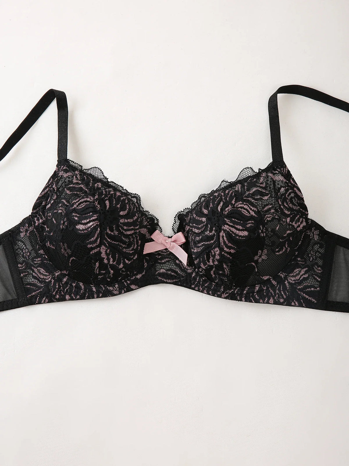 Women Floral Texture Cup Bra